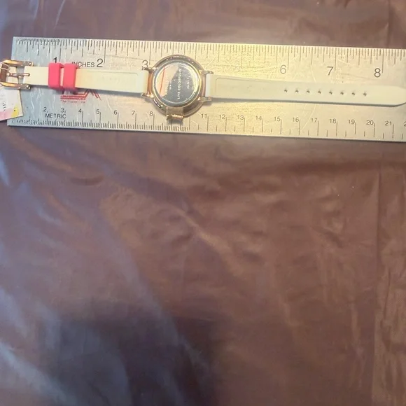 NWT Kate Spade New York Park Row Floral White Pink Silicone Strap Watch 34mm - Picture 4 of 6